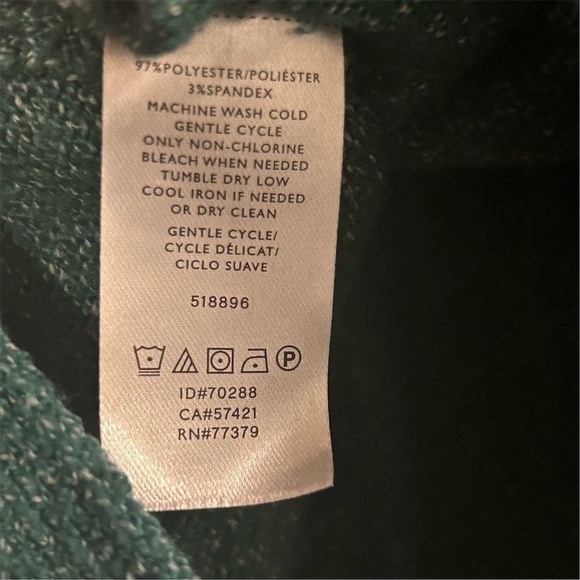 Ann Taylor Factory Petite XS Green Cowl Neck Pullover Sweater - Picture 8 of 10